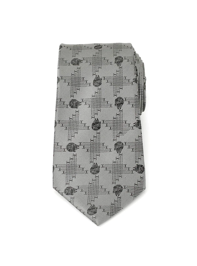 Star Wars Millennium Falcon Gray Men's Tie