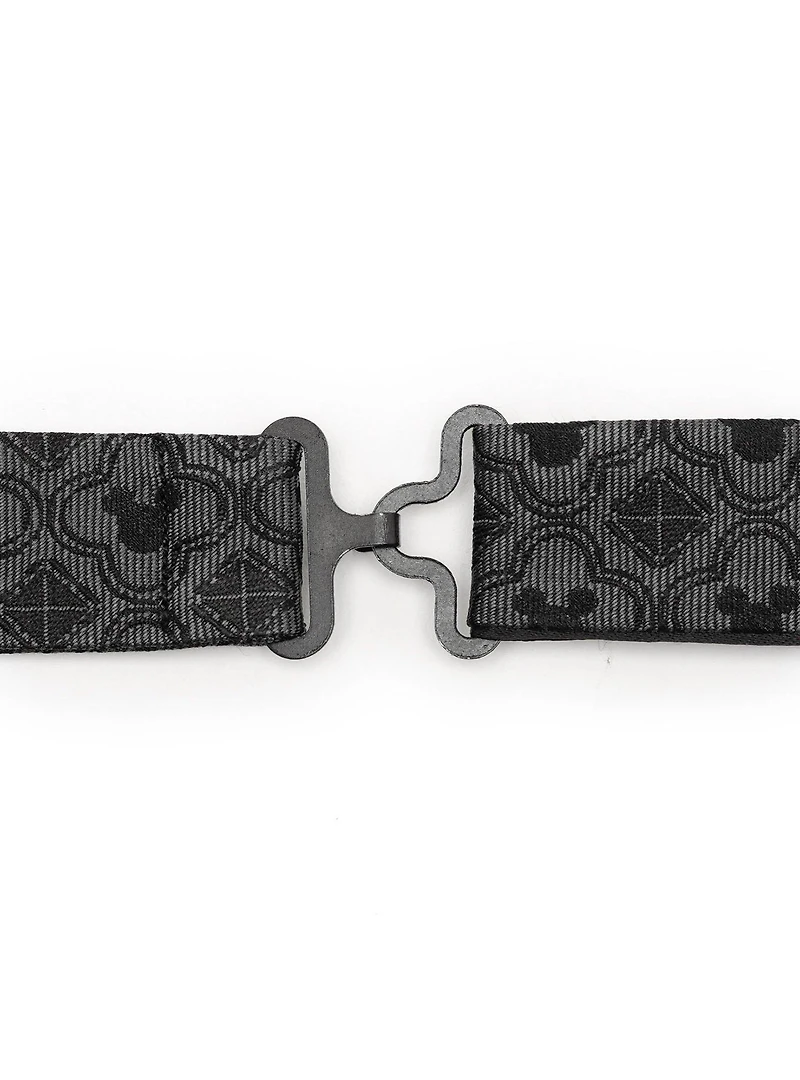 Disney Mickey Mouse Pattern Black Bow Tie