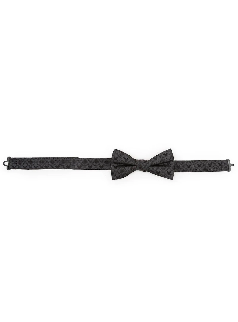 Disney Mickey Mouse Pattern Black Bow Tie