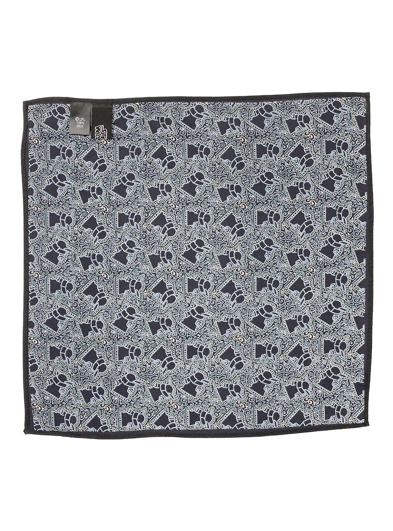 Star Wars The Mandalorian The Child Outline Navy Blue Pocket Square