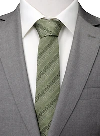 Star Wars The Mandalorian The Child Outline Sage Green Men's Tie