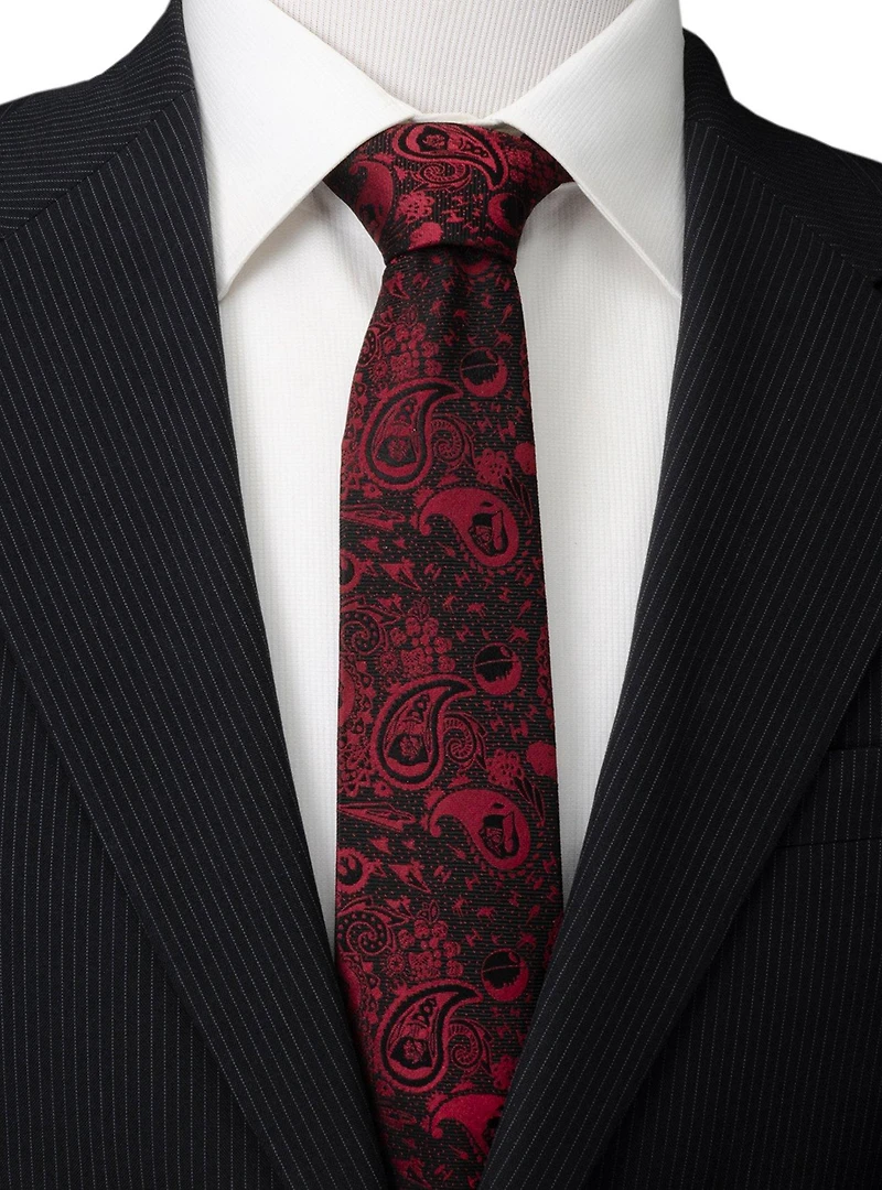 Star Wars Darth Vader Paisley Black and Red Men's Tie