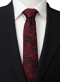 Star Wars Darth Vader Paisley Black and Red Men's Tie