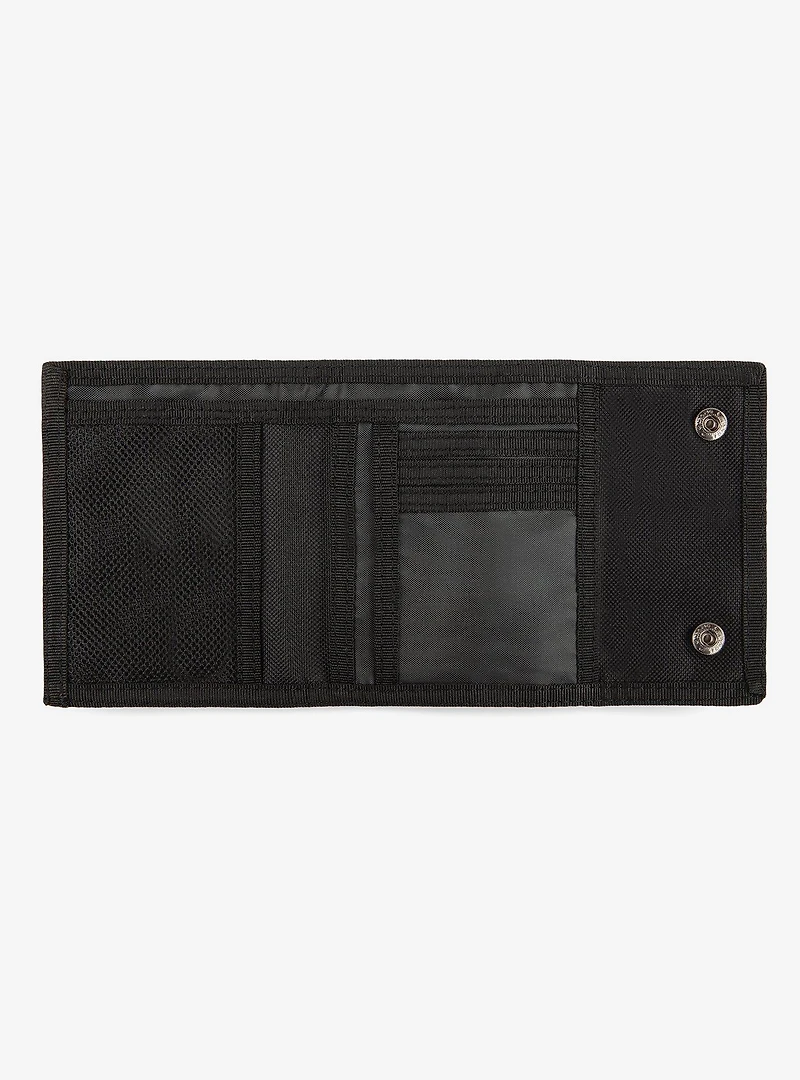 Bugatti Rolling Stones All Over Print Trifold Wallet with Double Snap Closure