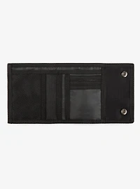 Bugatti Rolling Stones All Over Print Trifold Wallet with Double Snap Closure