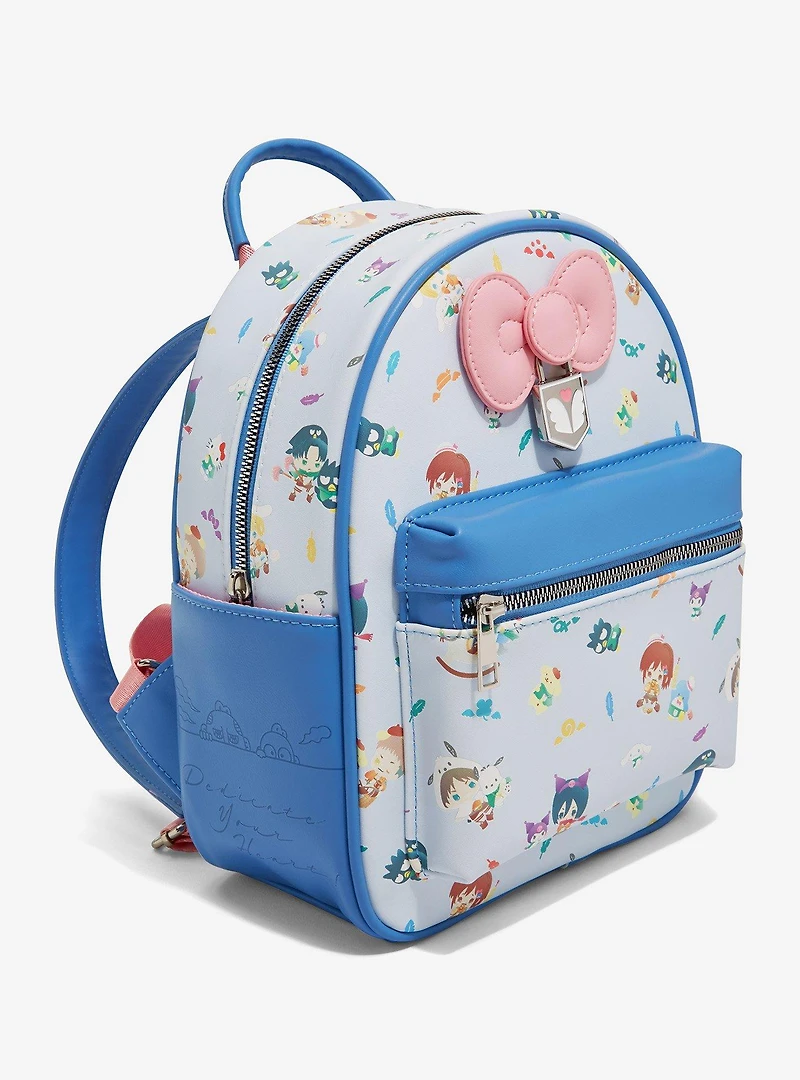 Sanrio Hello Kitty and Friends x Attack on Titan Allover Print Mini Backpack - BoxLunch Exclusive