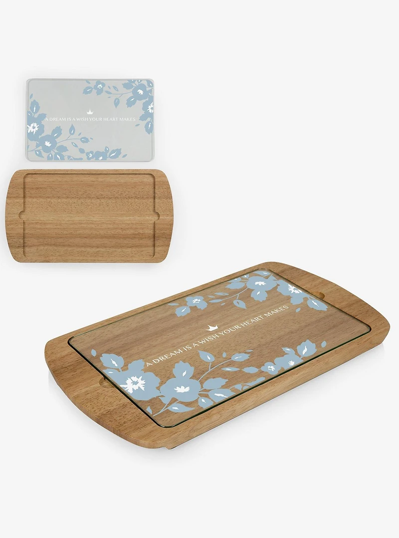 Disney Cinderella Billboard Glass Top Serving Tray