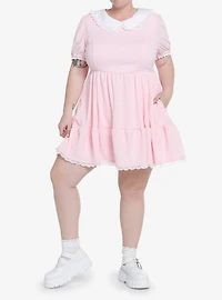 Sweet Society Pink Collared Dress Plus Size