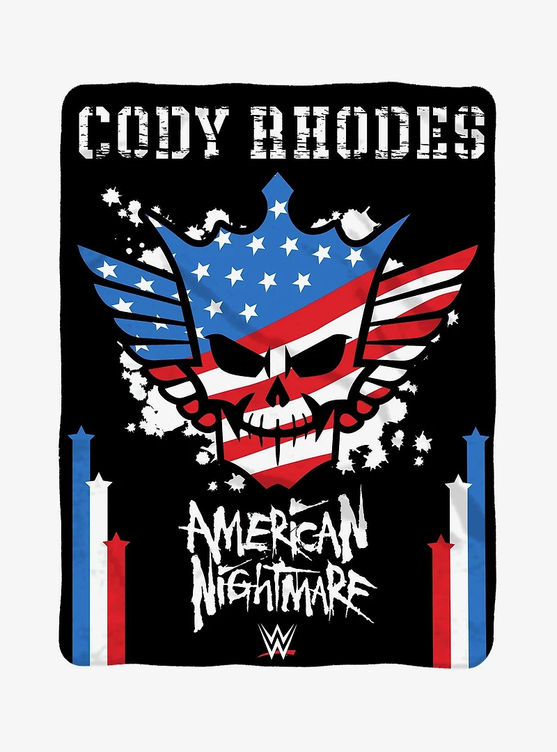 WWE Cody Rhodes Raschel Throw Blanket