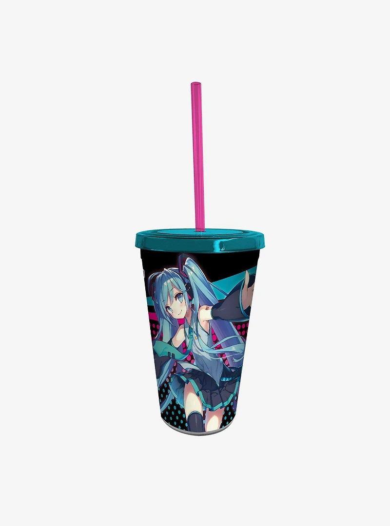 Hatsune Miku Fan & Tumbler with Straw Set