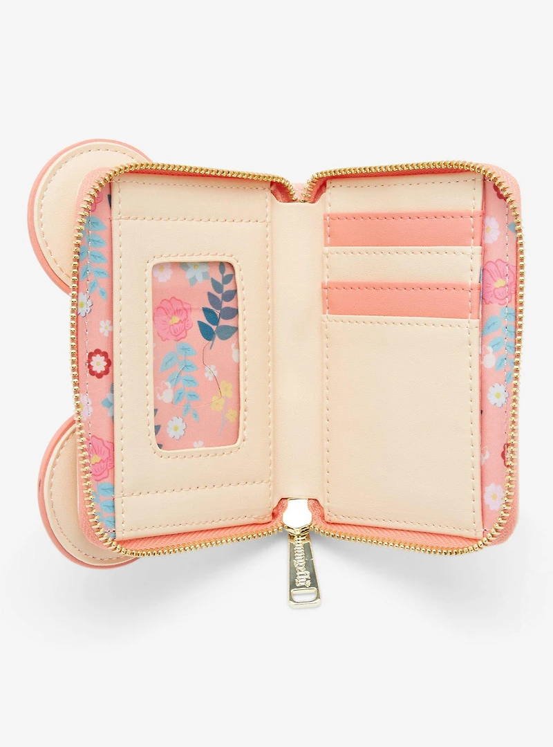 Loungefly Disney Minnie Mouse Floral Ears Small Zip Wallet - BoxLunch Exclusive