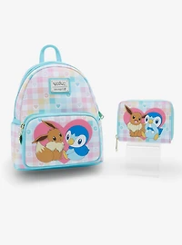 Loungefly Pokémon Eevee & Piplup Small Zip Wallet - BoxLunch Exclusive