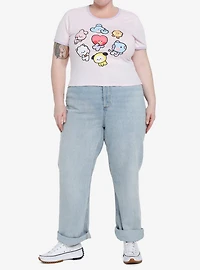 BT21 Minini Pastel Girls Ringer T-Shirt Plus Size