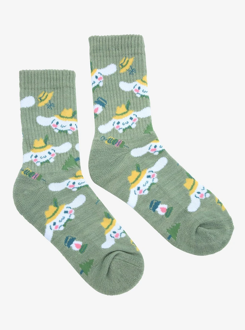 Sanrio Cinnamoroll Camping Allover Print Crew Socks - BoxLunch Exclusive