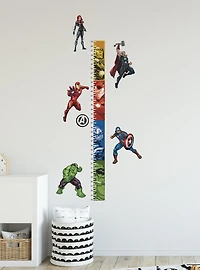 Marvel Avengers Growth Chart Peel And Stick Wall Decals