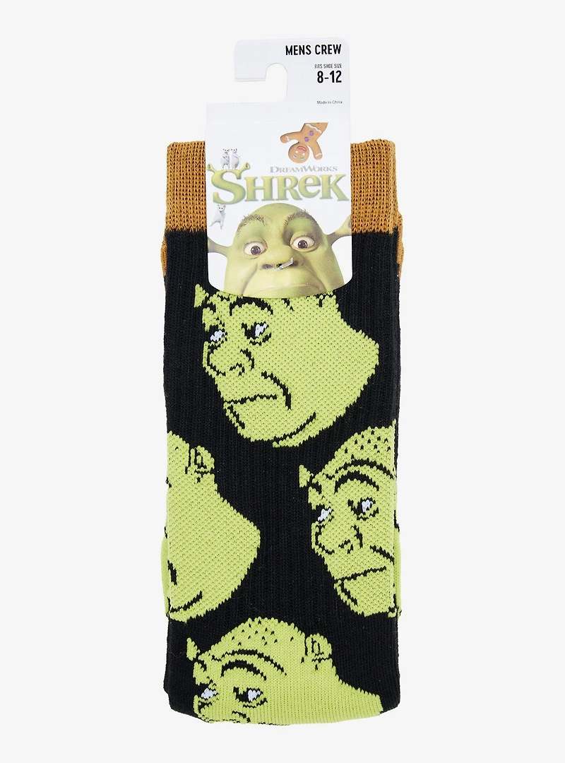 Shrek Faces Allover Print Crew Socks - BoxLunch Exclusive