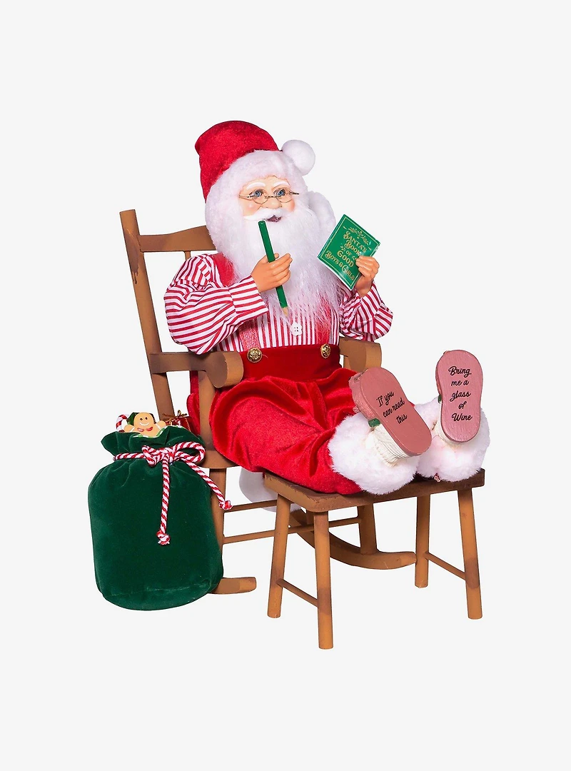 Kringle Klaus Sitting in Chair Figure