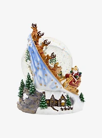 Musical Santa and Sled Snow Globe