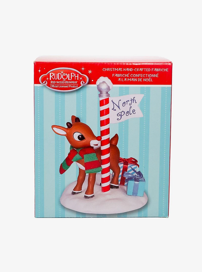Kurt Adler Rudolph the Red-Nosed Reindeer Fabriche North Pole Figure