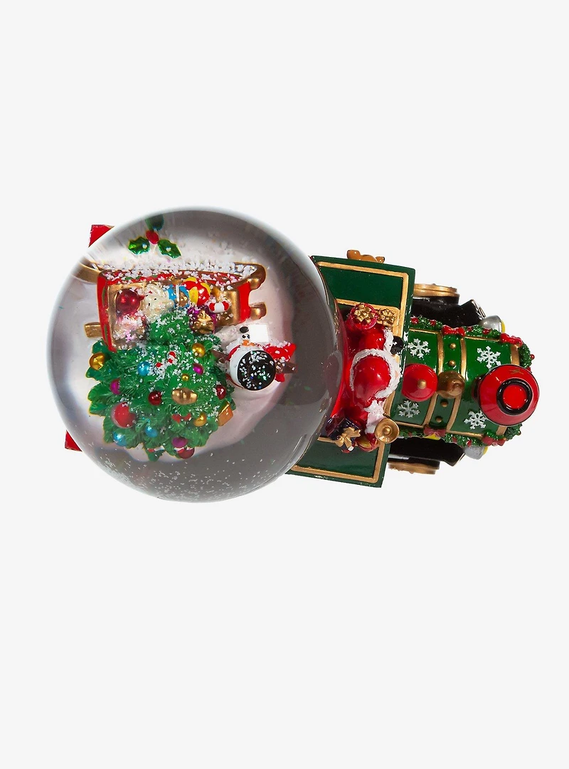 Musical Santa Driving Train Snow Globe
