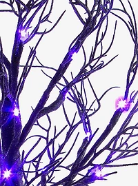 Kurt Adler Purple LED Black Glitter Tree Lamp