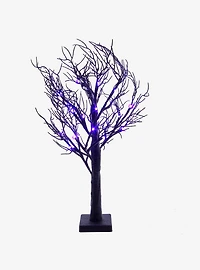 Kurt Adler Purple LED Black Glitter Tree Lamp