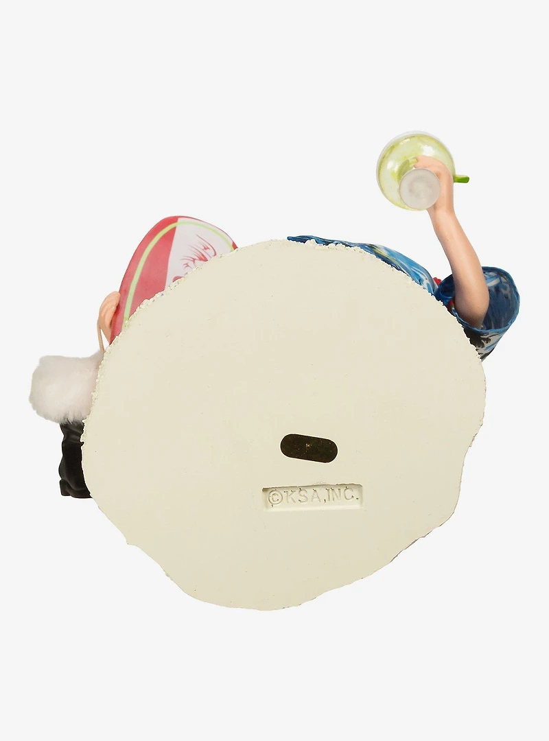 Kurt Adler Fabriche Santa with Surfboard and Drink Figure