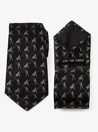 Star Wars Vader vs. Luke Battle Lightsaber Black Men's Tie