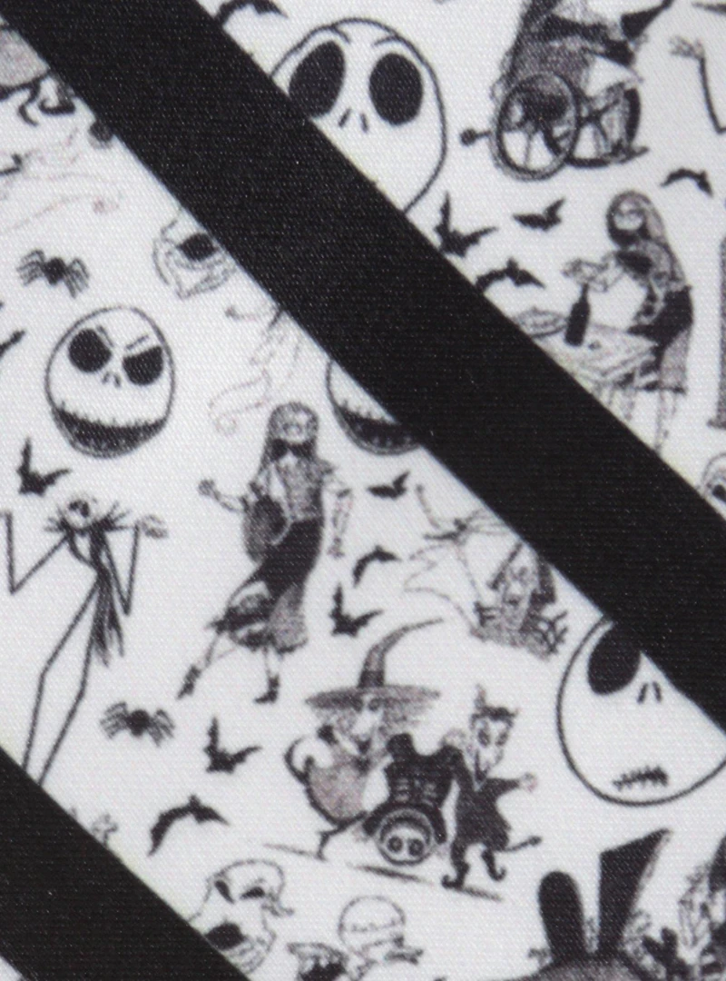 Disney The Nightmare Before Christmas Stripe Black Men's Tie