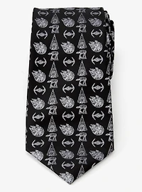 Star Wars Battle Black Men's Tie