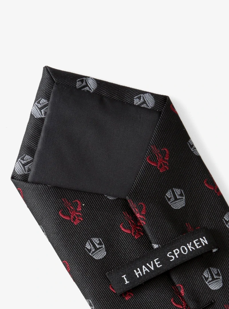 Star Wars The Mandalorian Mando Black Red Men's Tie