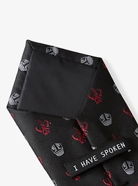 Star Wars The Mandalorian Mando Black Red Men's Tie