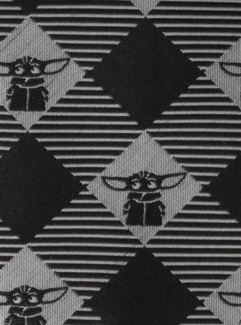 Star Wars The Mandalorian The Child Checkered Black Men's Tie