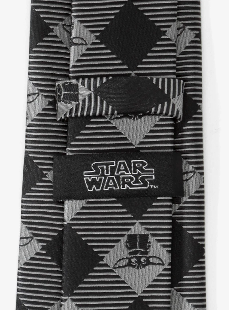 Star Wars The Mandalorian The Child Checkered Black Men's Tie
