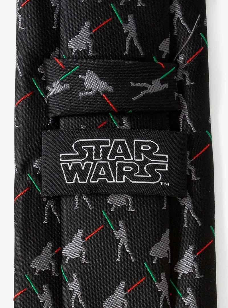 Star Wars Vader vs. Luke Battle Lightsaber Black Men's Tie