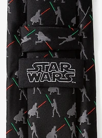 Star Wars Vader vs. Luke Battle Lightsaber Black Men's Tie