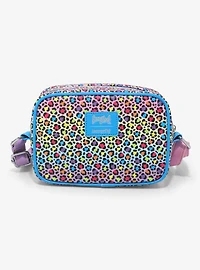 Loungefly Lisa Frank Rainbow Leopard Camera Crossbody Bag