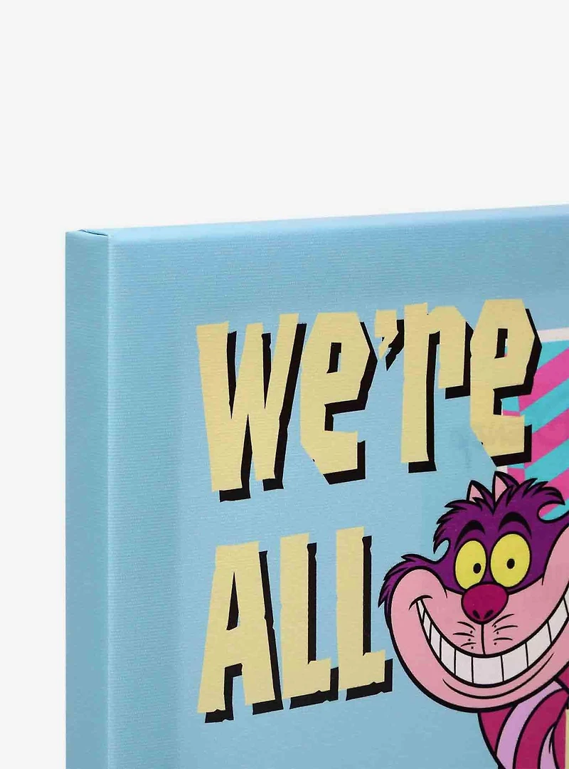 Disney Alice in Wonderland We're All Mad Here Canvas Wall Decor