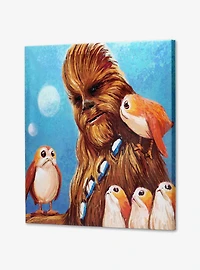 Star Wars Chewbacca & Porgs Canvas Wall Decor