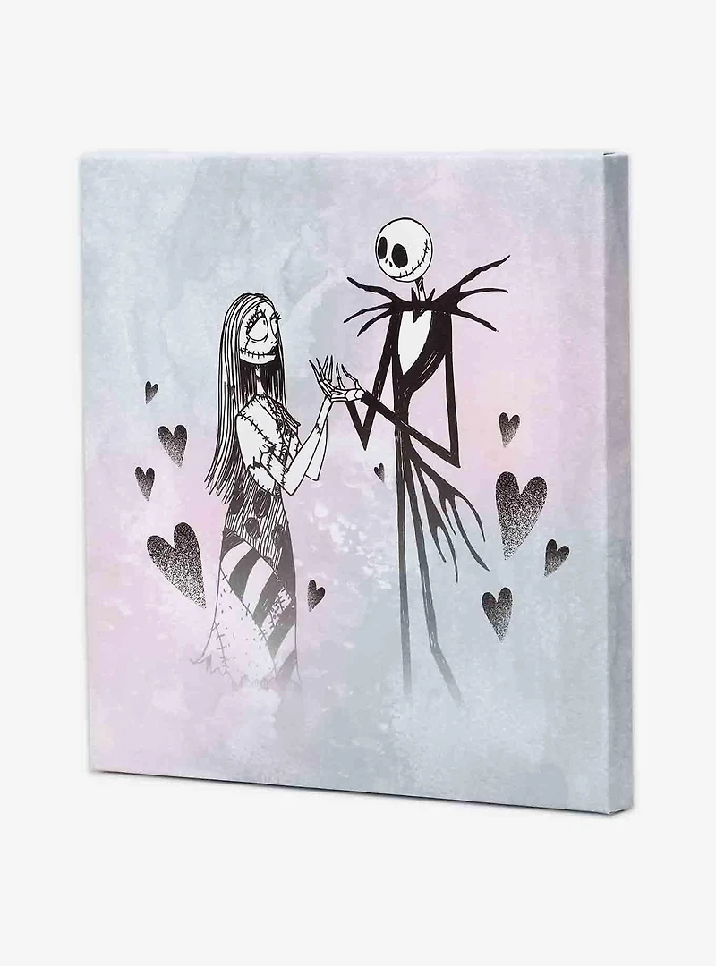 Disney The Nightmare Before Christmas Jack & Sally Hearts Canvas Wall Decor