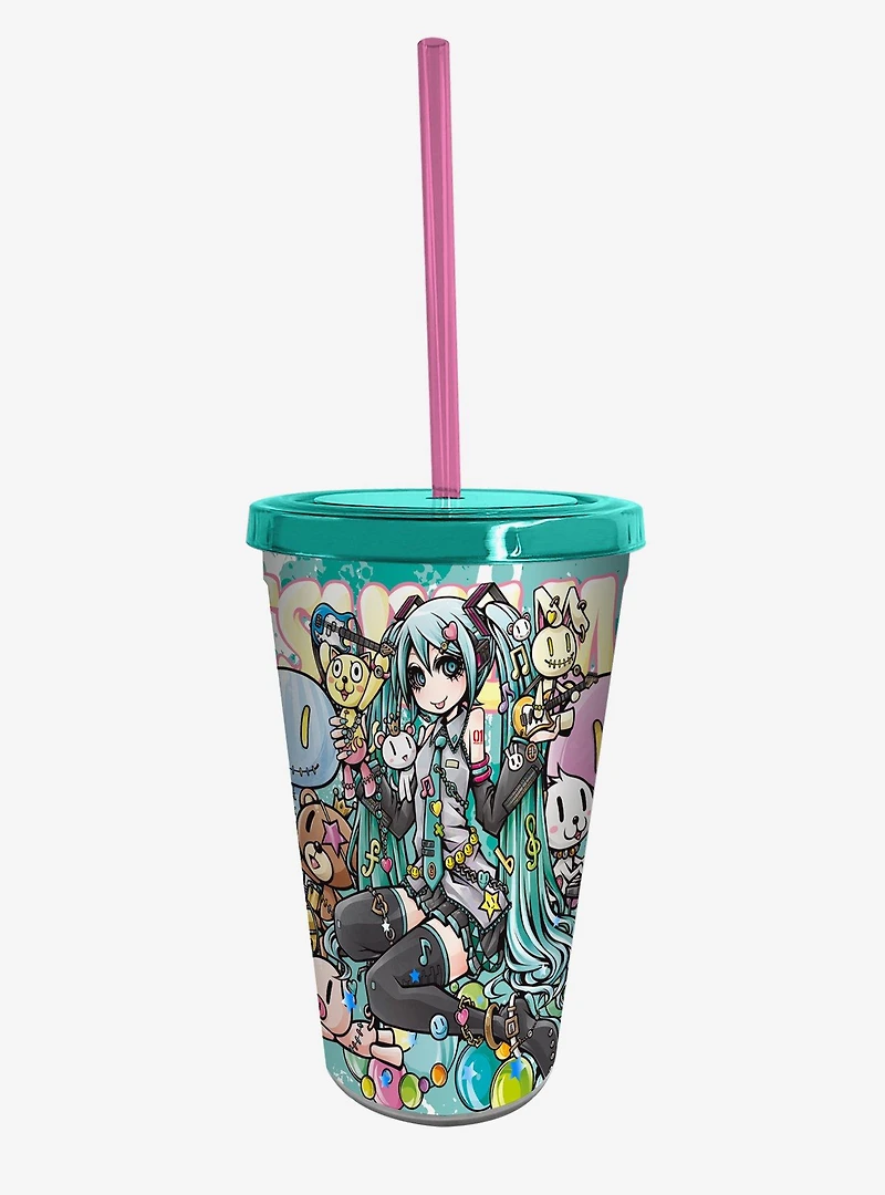Hatsune Miku Tumbler With Straw 2 Pack