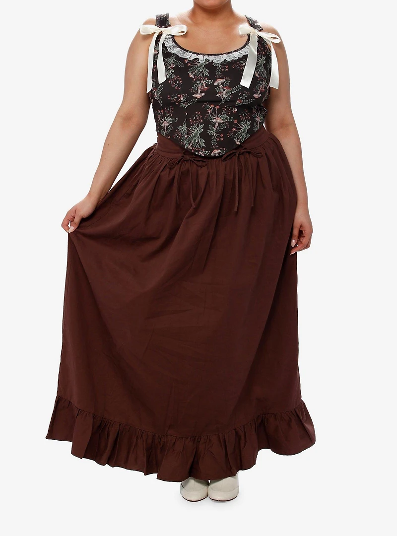 Thorn & Fable Mushroom Girls Corset Top Plus Size