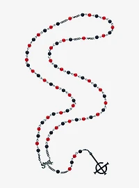 Ghost Grucifix Rosary Necklace