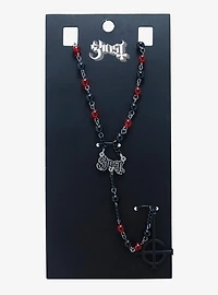 Ghost Grucifix Rosary Necklace