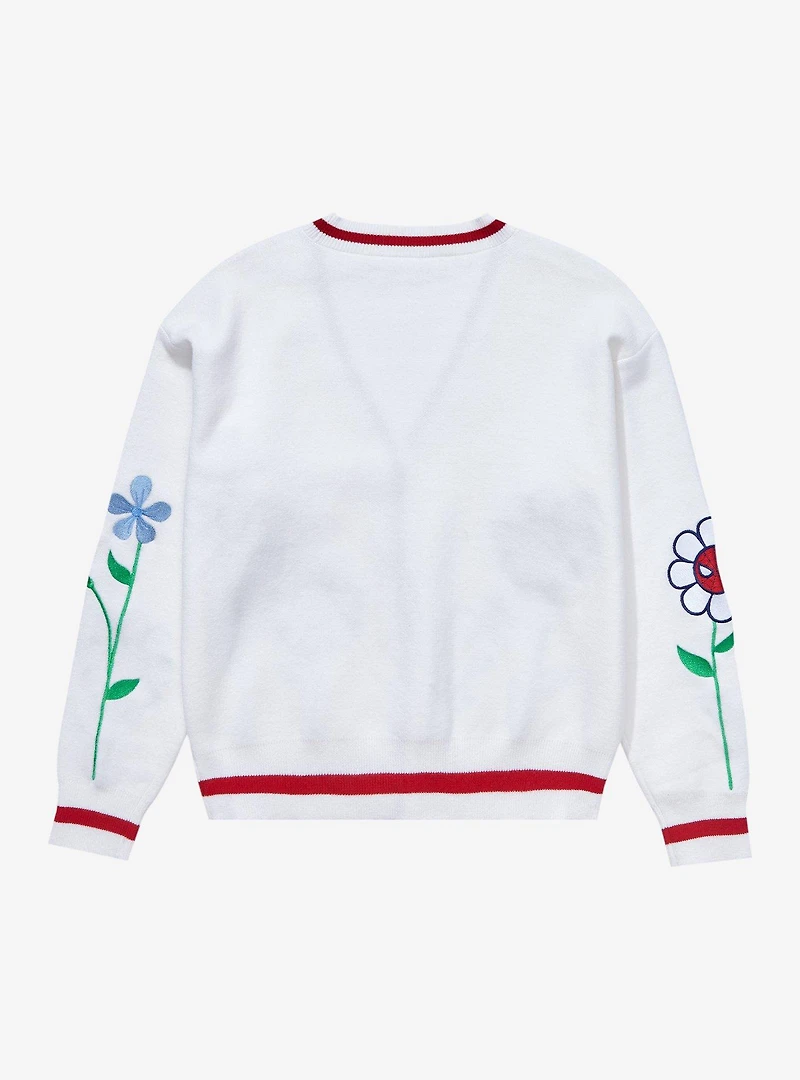 Marvel Spider-Man Flower Women’s Knit Cardigan - BoxLunch Exclusive