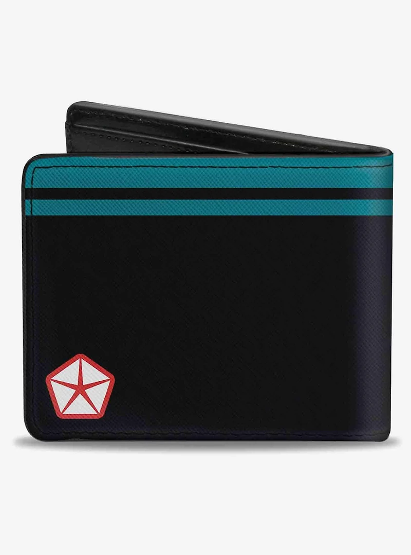 Mopar 1954 1958 Logo Chrysler Logo Top Stripe Bifold Wallet