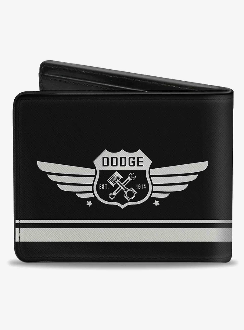 Dodge Garage Emblem Stripe Light Bifold Wallet