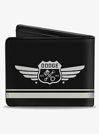 Dodge Garage Emblem Stripe Light Bifold Wallet
