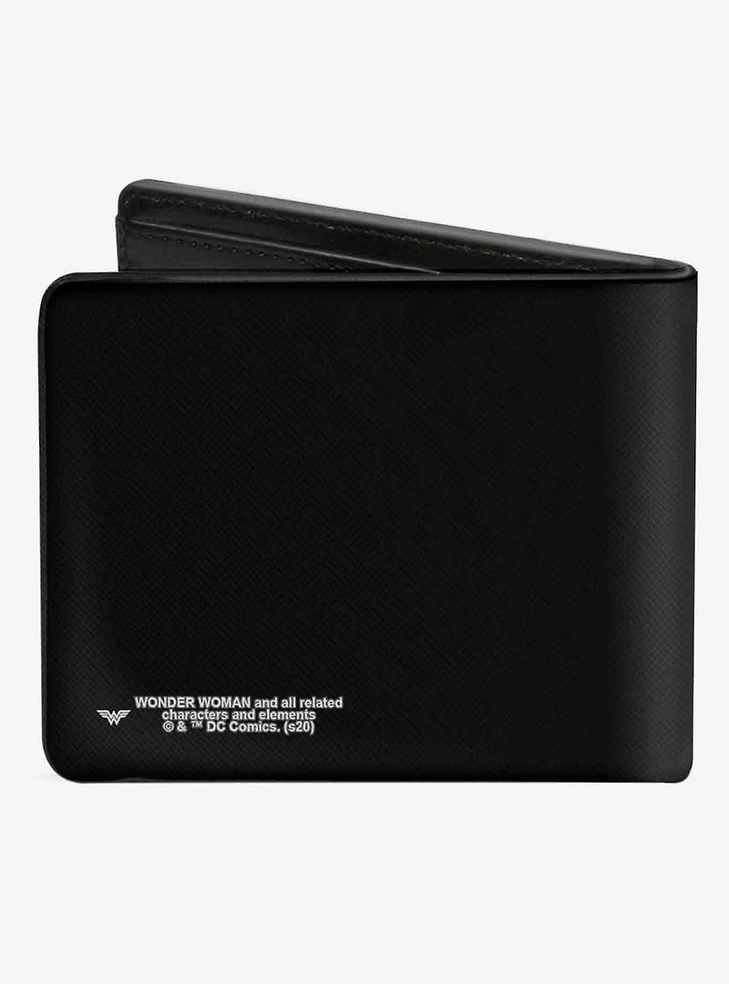 DC Comics Wonder Woman 1984 Golden Armor Pose Logo Topography Bifold Wallet