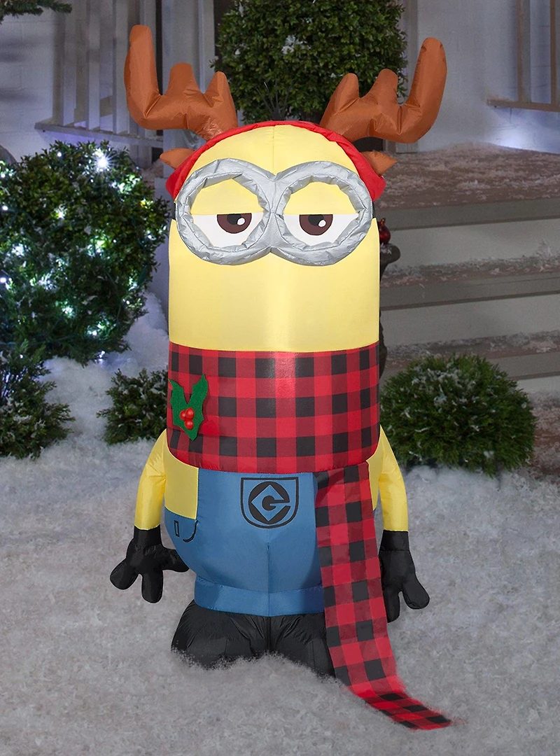 Minions Kevin With Antlers Headband And Scarf Small Airblown